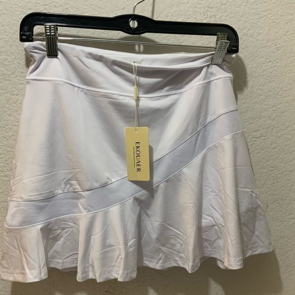 NWT Ekouaer Women's Active Performance Skort Lightweight Skirt Running Tennis